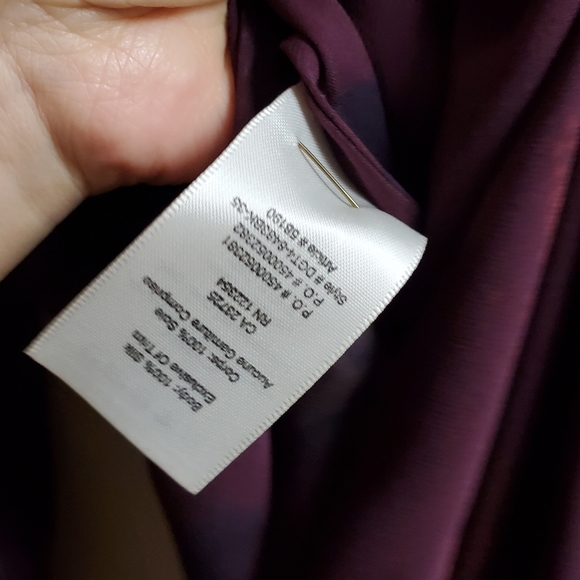 Aritzia Wilfred Silk Bossut Shirt Dress Burgandy Limited Edition in Floral XS - Picture 11 of 12